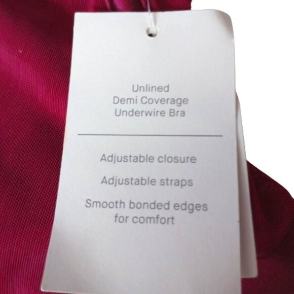 Auden Women's Mesh Unlined Demi Bra Size 36DD NWT - Picture 6 of 11